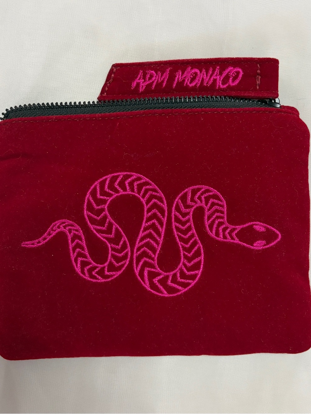 APM Monaco Red Velvet Pouch/Jewelry Case